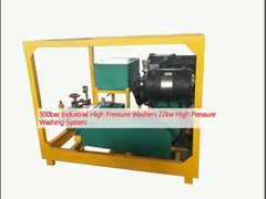500bar sistema que se lava de alta presión de alta presión industrial de las lavadoras 22kw