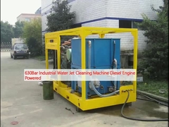 Máquina de limpieza industrial de chorros de agua de 630 bar con motor diesel