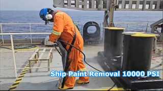 Eliminación de pinturas al óleo de barcos.