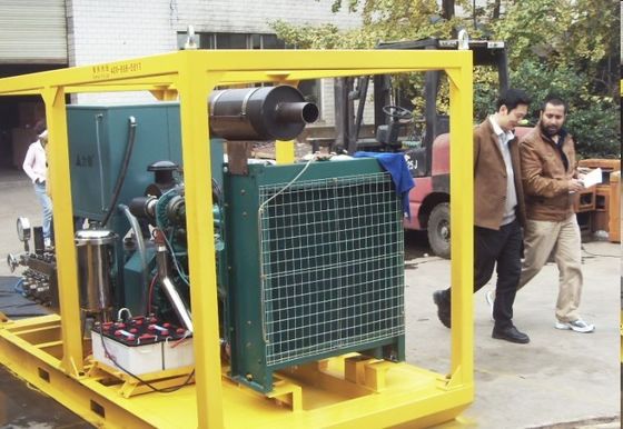 bomba de agua hidráulica del arenador del limpiador de alta presión diesel portátil de la lavadora 20000psi