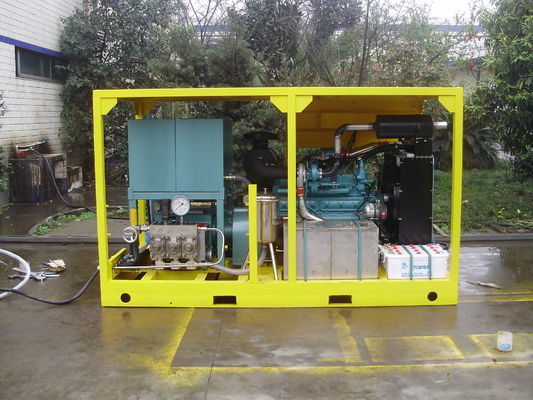 limpieza más limpia de alta presión de la presión del poder del motor de la lavadora de la carretilla de 600bar 75kw