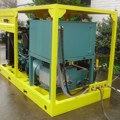 Máquina de limpieza industrial de chorro de agua de 55 kW 10000psi Motor diésel